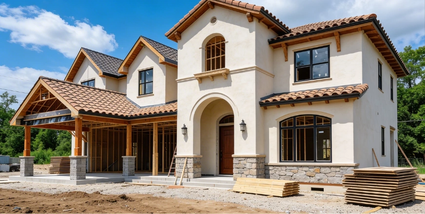 New custom home build in progress in Los Angeles by Best General Contractor LA